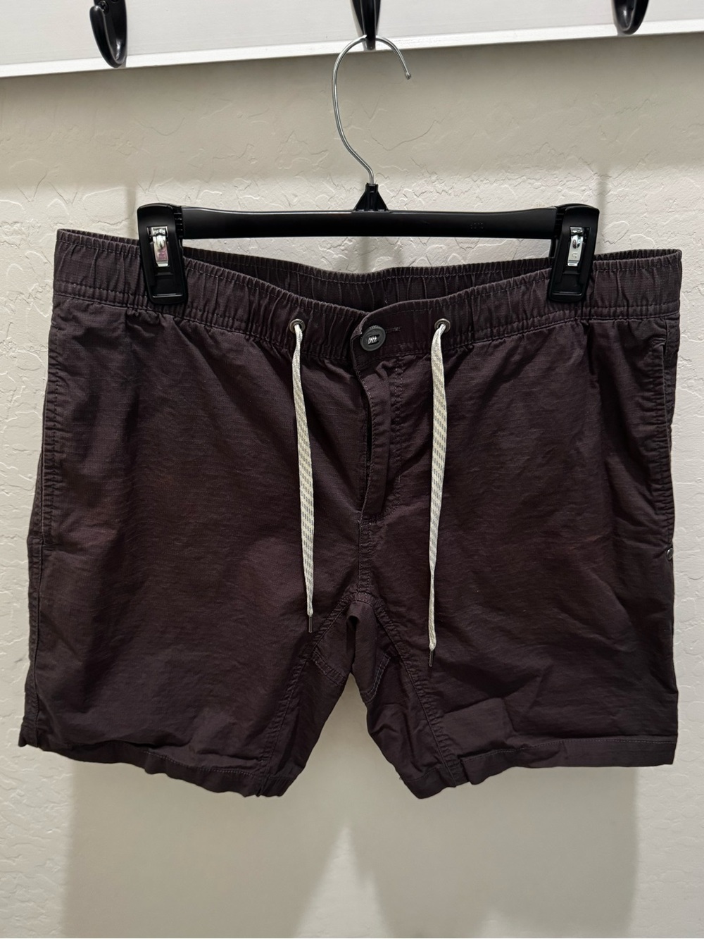 Vuori Brown Pants with Yellow and Blue Stripe Logo